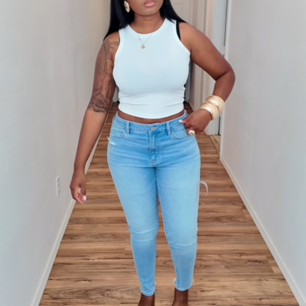 AMERICAN EAGLE Next Level Stretch High Rise Jegging Jeans NEW With TAGS SZ 12